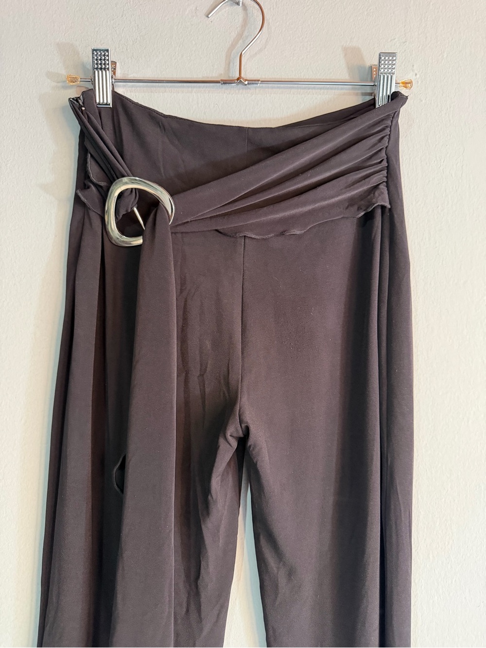 I.AM.GIA Charcoal Wide-Leg Pants with Wrap Belt